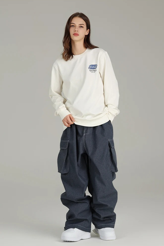 F17 Denim Baggy Snowboard Pants 3