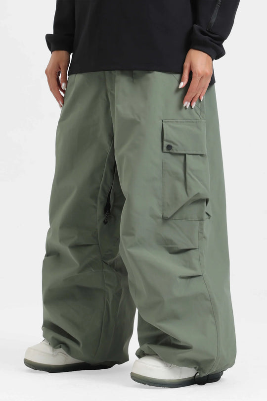 KY10 - Wide Cargo Baggy Snow Pants - Women's