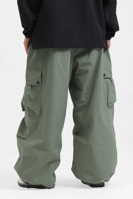 KY10 - Wide Cargo Baggy Snow Pants - Women's