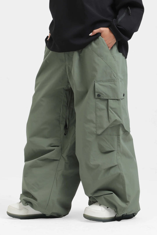 KY10 - Wide Cargo Baggy Snow Pants - Women's