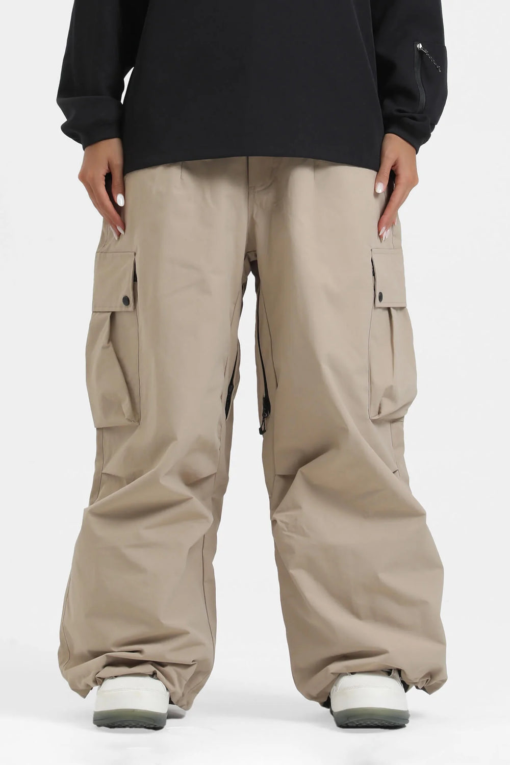 KY10 - Wide Cargo Baggy Snow Pants - Women's