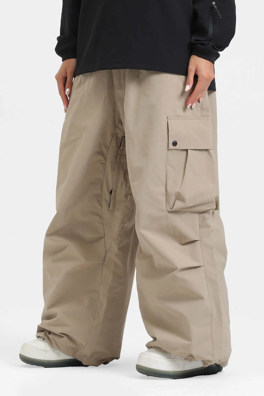 KY10 - Wide Cargo Baggy Snow Pants - Women's