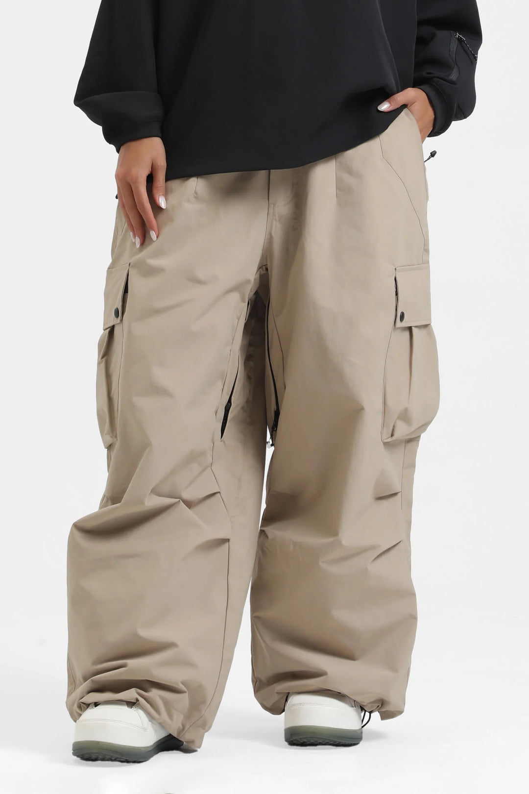 KY10 - Wide Cargo Baggy Snow Pants - Women's