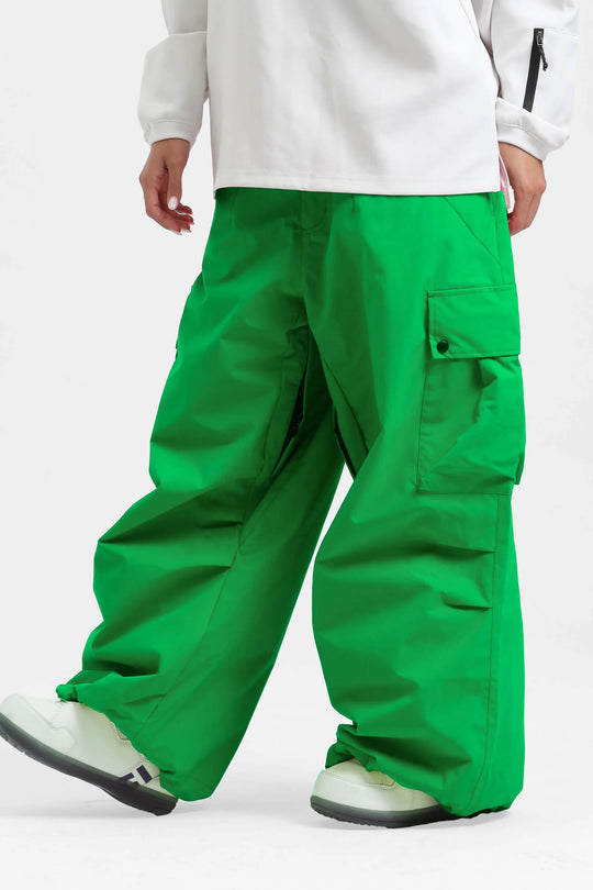 KY10 - Wide Cargo Baggy Snow Pants - Women's