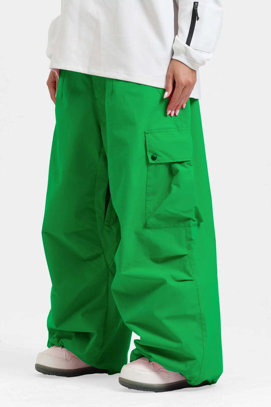 KY10 - Wide Cargo Baggy Snow Pants - Women's