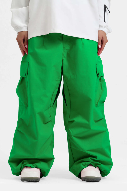 KY10 - Wide Cargo Baggy Snow Pants - Women's