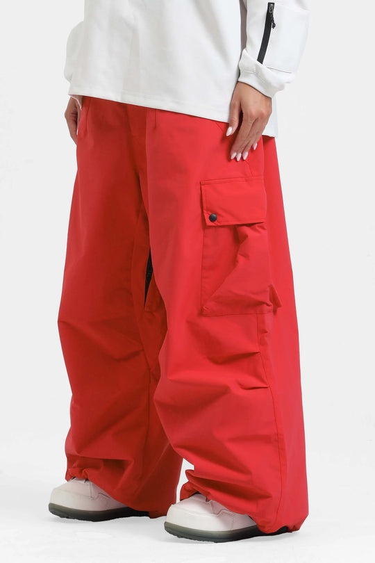 KY10 - Wide Cargo Baggy Snow Pants - Women's