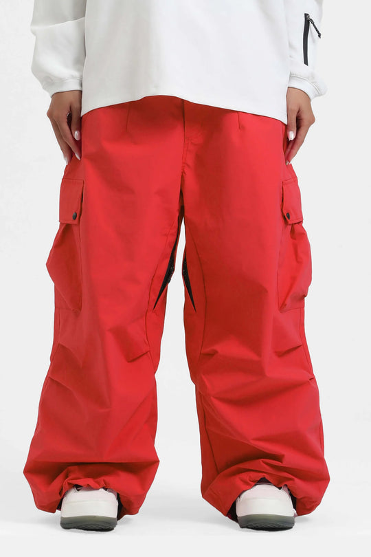 KY10 - Wide Cargo Baggy Snow Pants - Women's