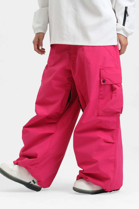 KY10 - Wide Cargo Baggy Snow Pants - Women's