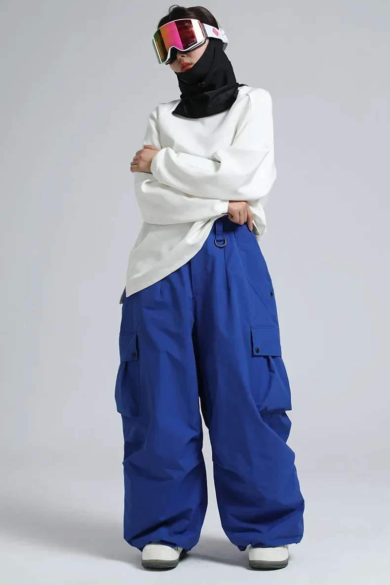 KY10 - Womens Blue Baggy Snowboard Pants 1