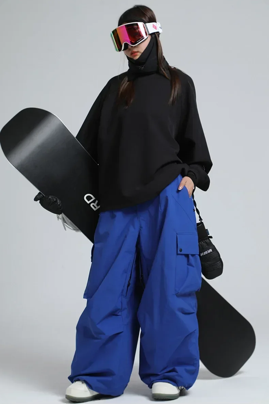 KY10 - Womens Blue Baggy Snowboard Pants 2