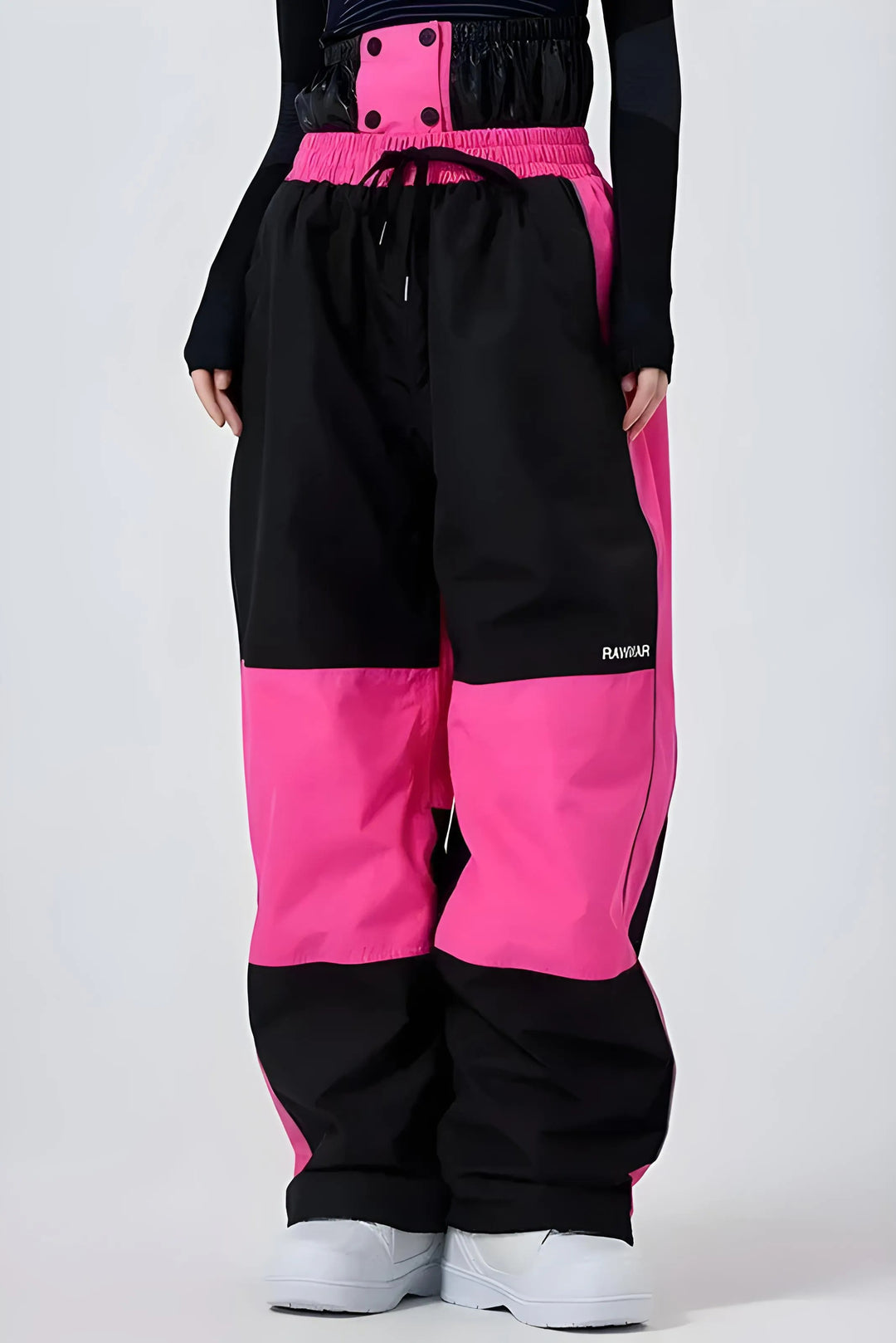 NC1 - Two-tone Knee Mesh Baggy Snow Pants - Women's