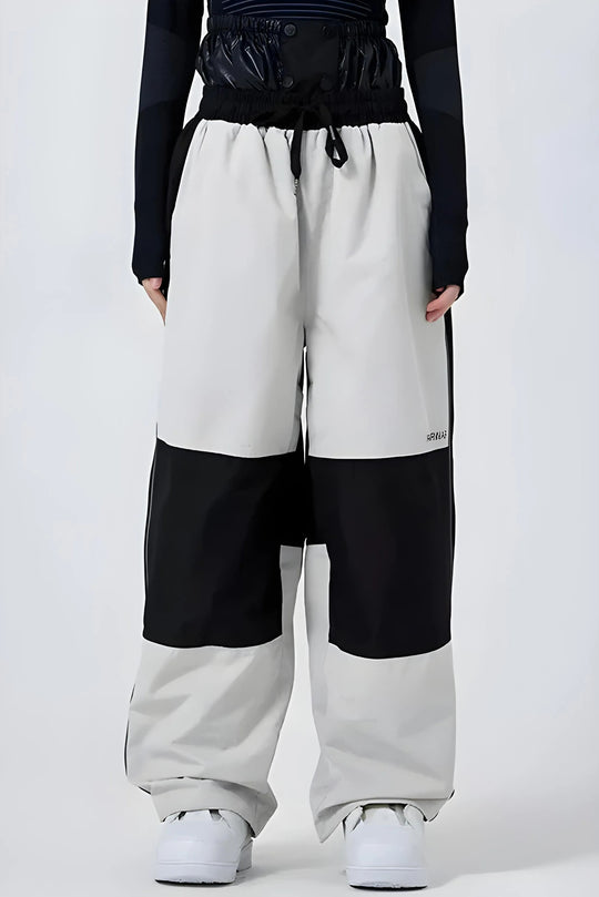 NC1 - Two-tone Knee Mesh Baggy Snow Pants - Women's