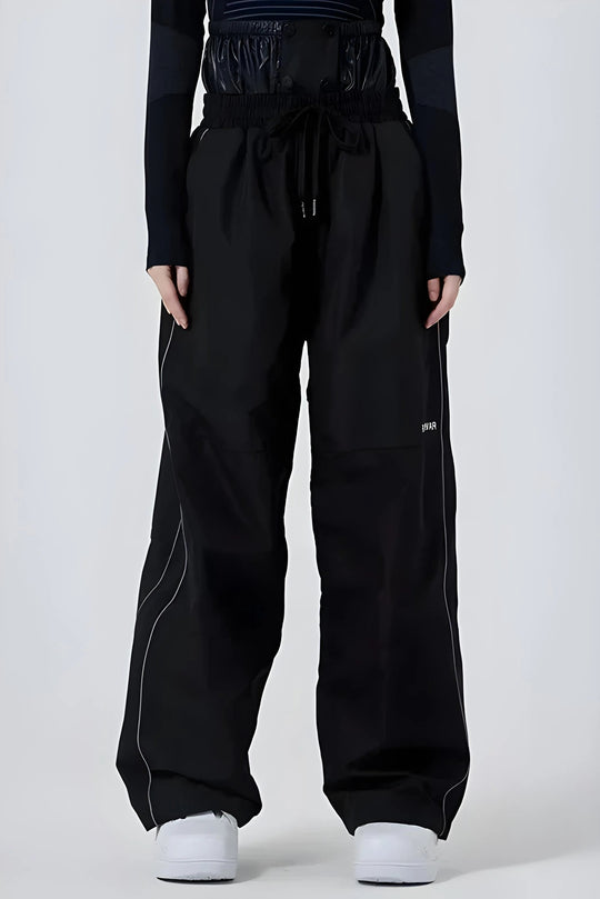 NC1 - Two-tone Knee Mesh Baggy Snow Pants - Women's