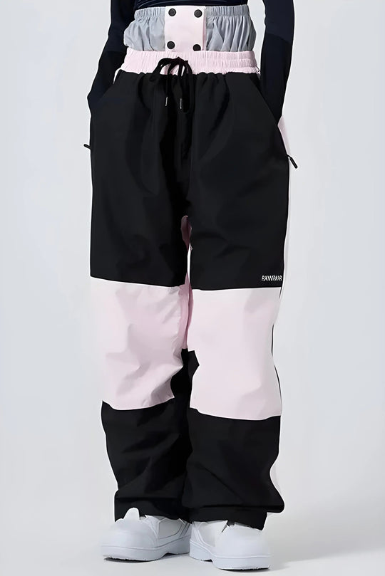 NC1 - Two-tone Knee Mesh Baggy Snow Pants - Women's