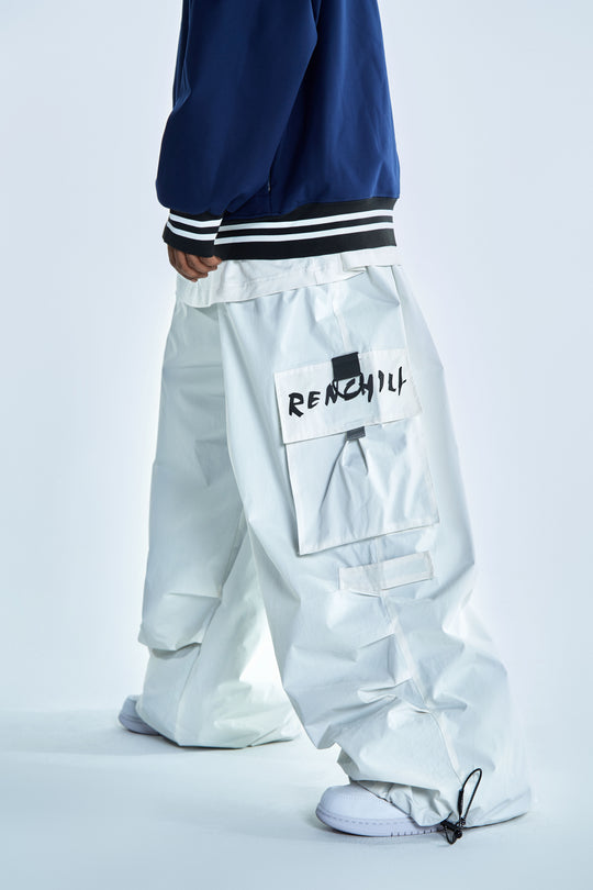 RC214 - White Baggy Snowboard Pants 3