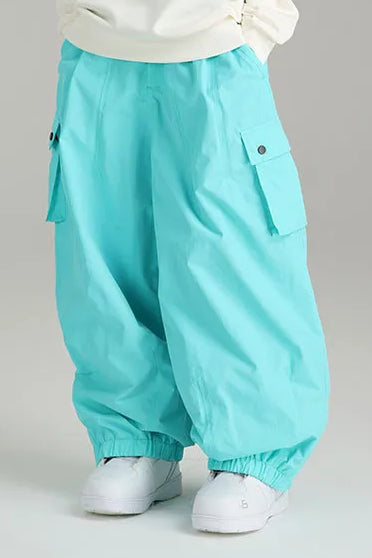 F4 Light Blue Baggy Snowboard Pants 2