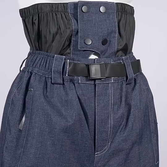 B2 - Denim Style Baggy Ski Pants - Unisex