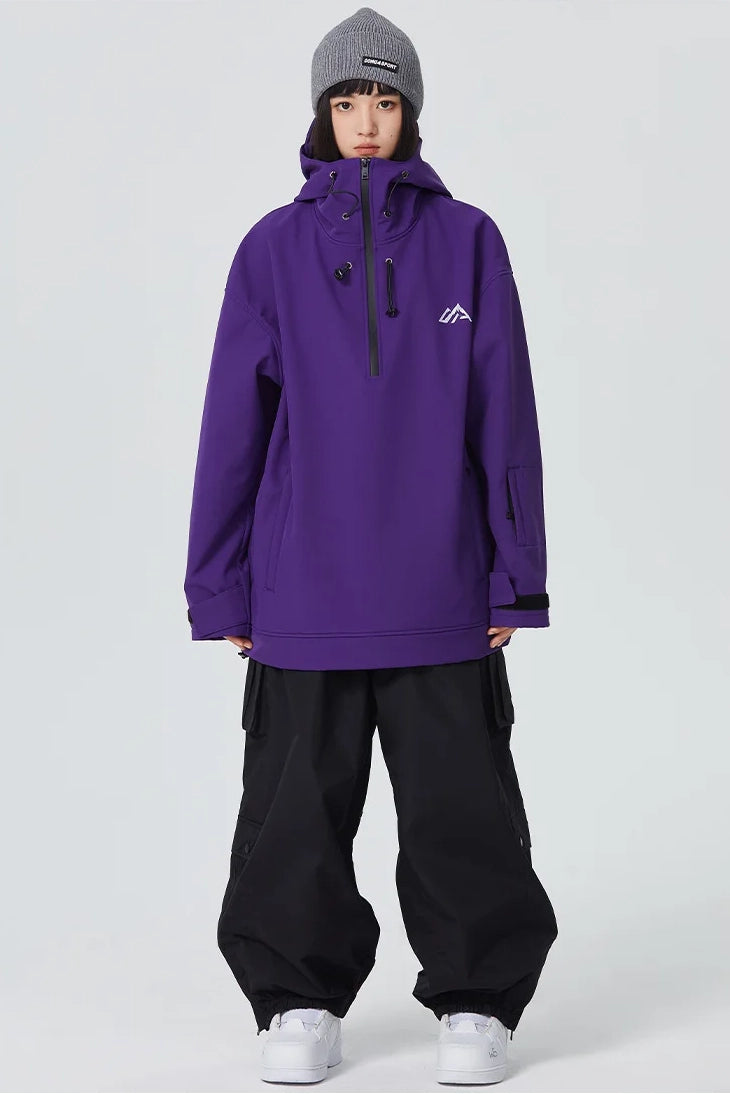 Purple Unisex Snow Hoodie 2