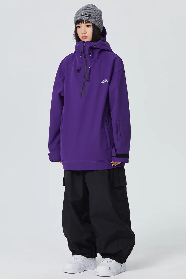 Purple Unisex Snow Hoodie 3