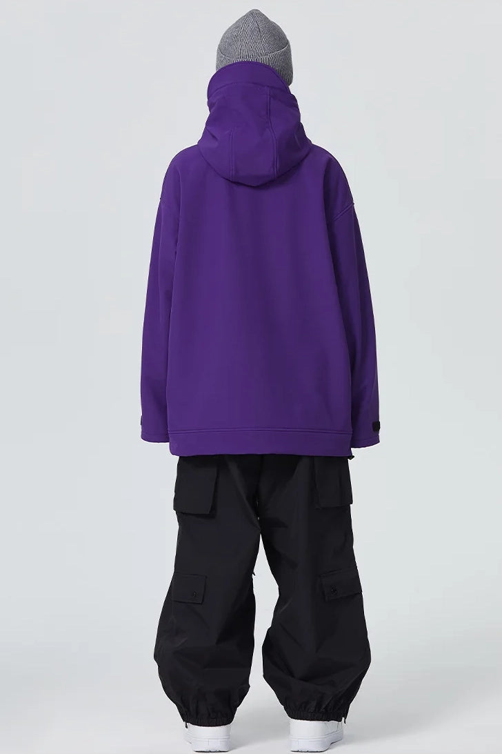 Purple Unisex Snow Hoodie 4