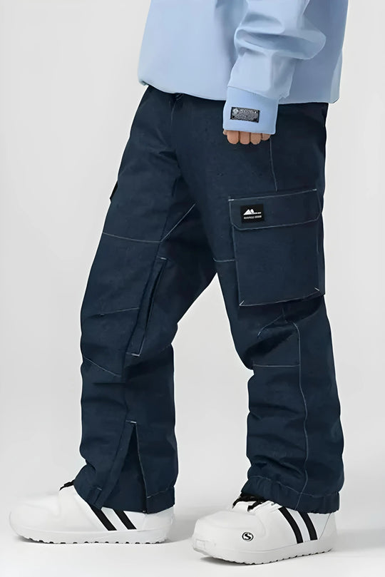 B2 - Denim Style Baggy Ski Pants - Unisex