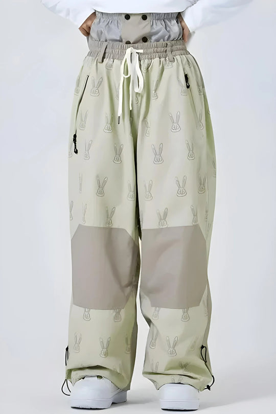 R4 - Rabbit Knee Mesh Baggy Snow Pants - Unisex