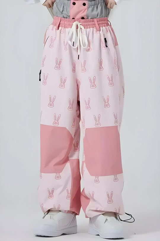 R4 - Rabbit Knee Mesh Baggy Snow Pants - Unisex