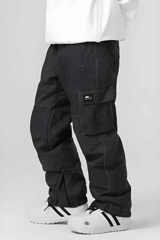 B2 - Denim Style Baggy Ski Pants - Unisex