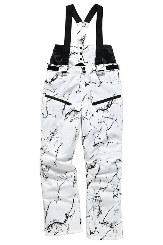 V11 - Branch Pattern Strap Baggy Snow Pants - Unisex