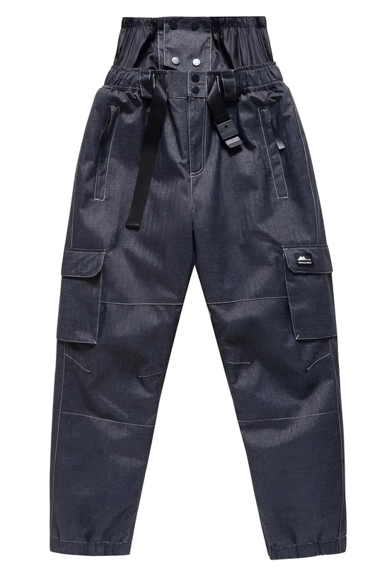 B2 - Denim Style Baggy Ski Pants - Unisex