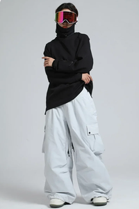 KY10 - Wide Cargo Baggy Snow Pants - Women's