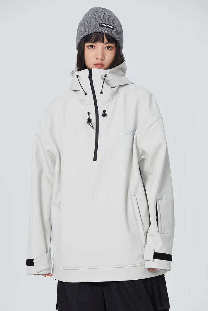 White Unisex Snow Hoodie 4