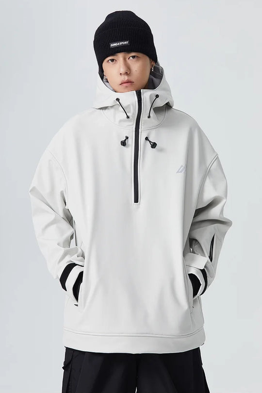 White Unisex Snow Hoodie 1