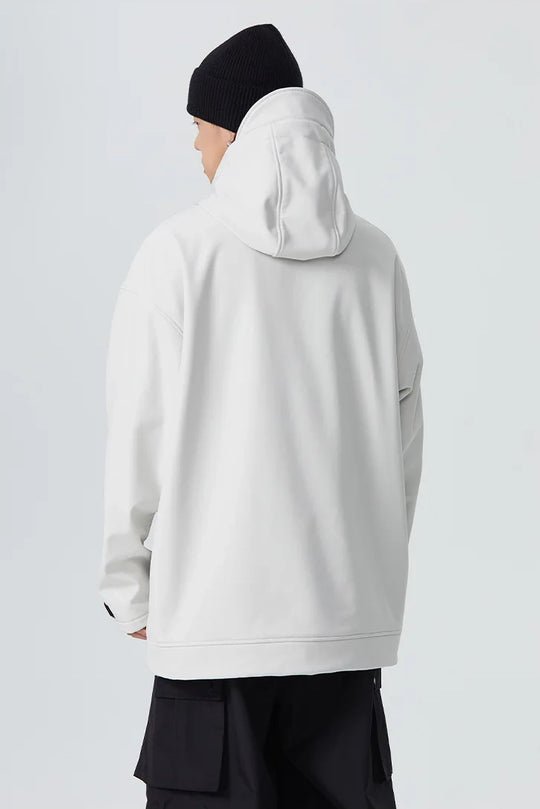 White Unisex Snow Hoodie 2